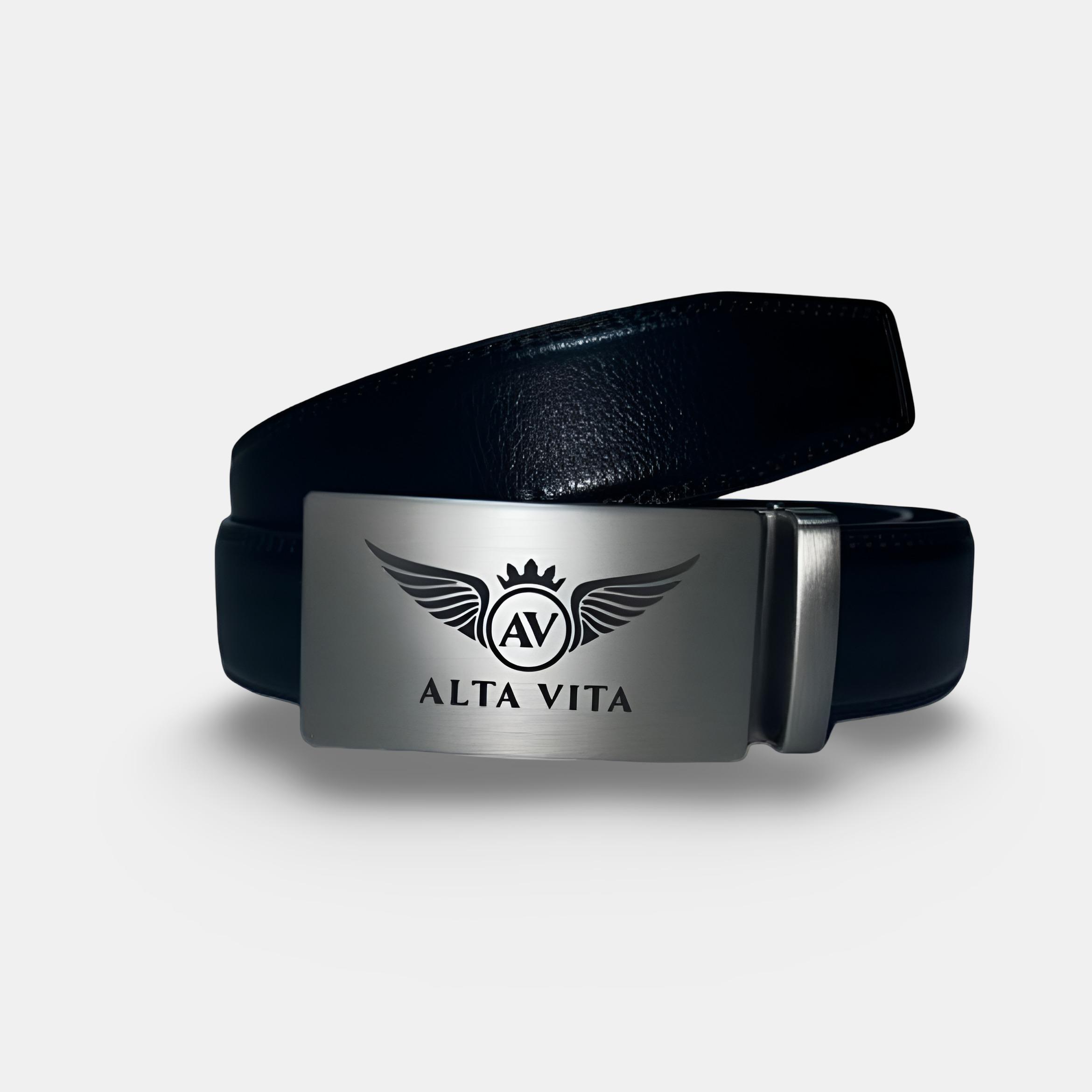 Alta Vita Black Leather Belt