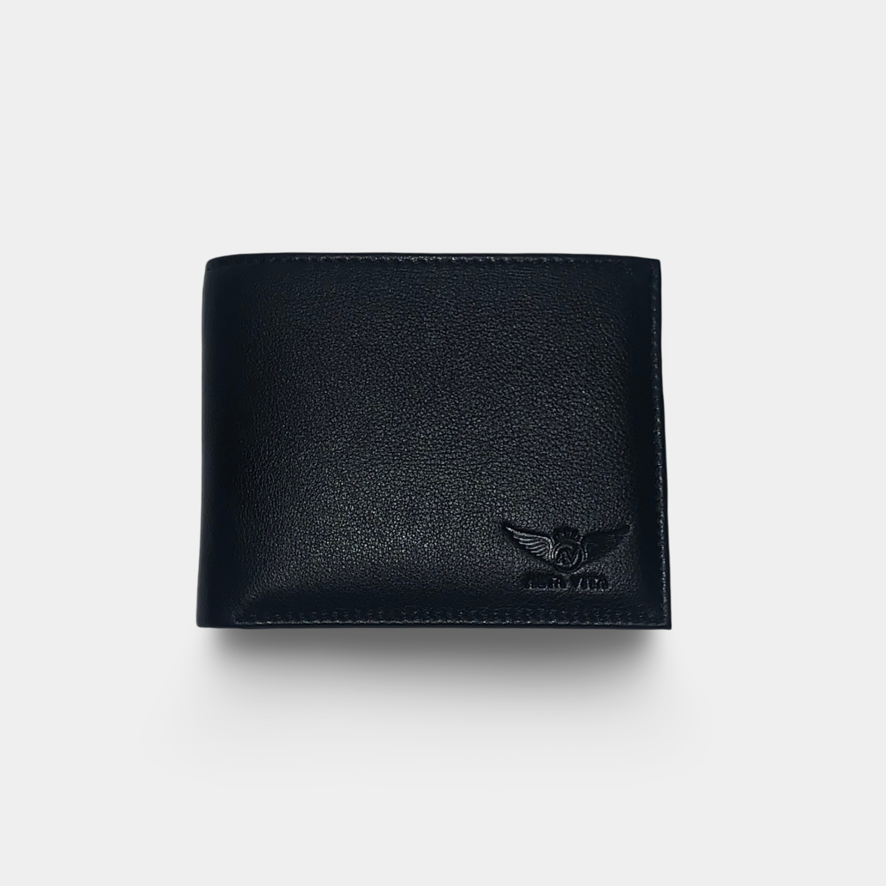Alta Vita Bi-Fold Leather Black Wallet