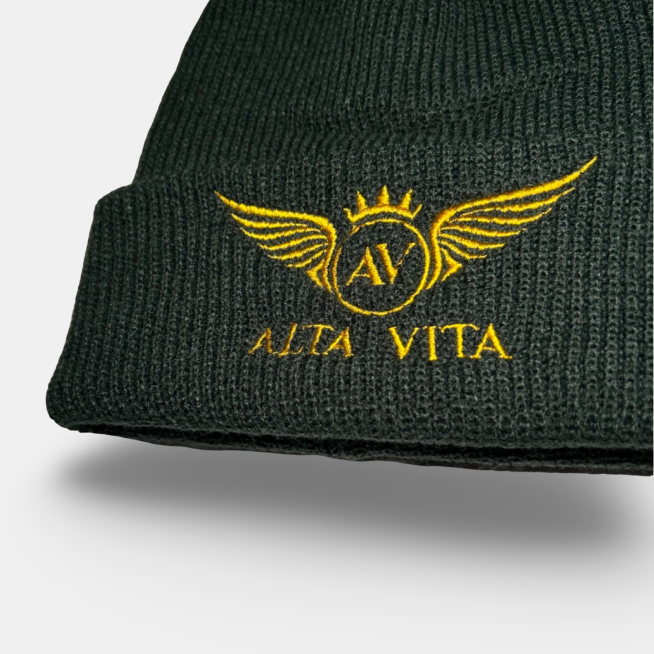 Alta Vita Mens Bottle Green Beanie