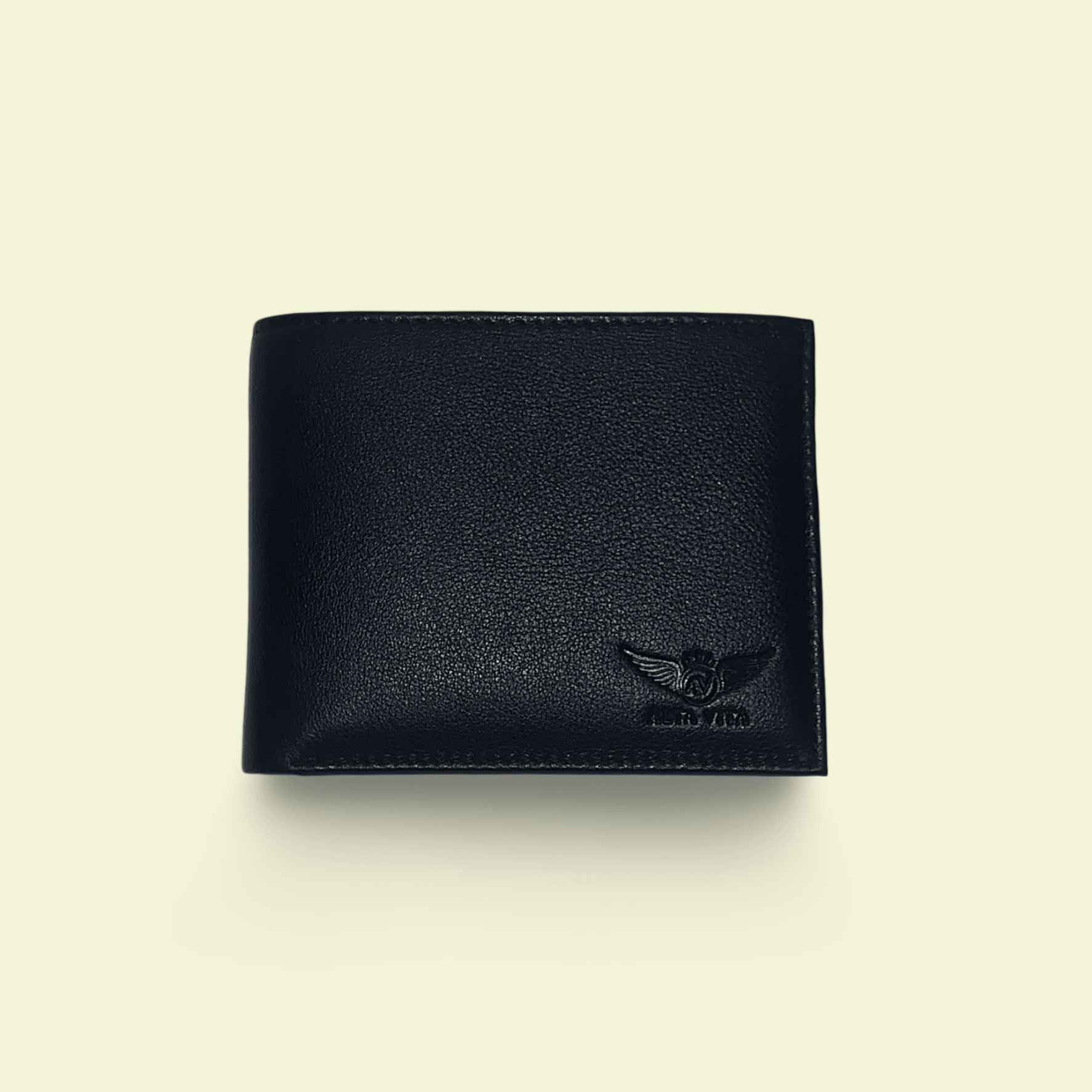 Alta Vita Bi-Fold Leather Black Wallet