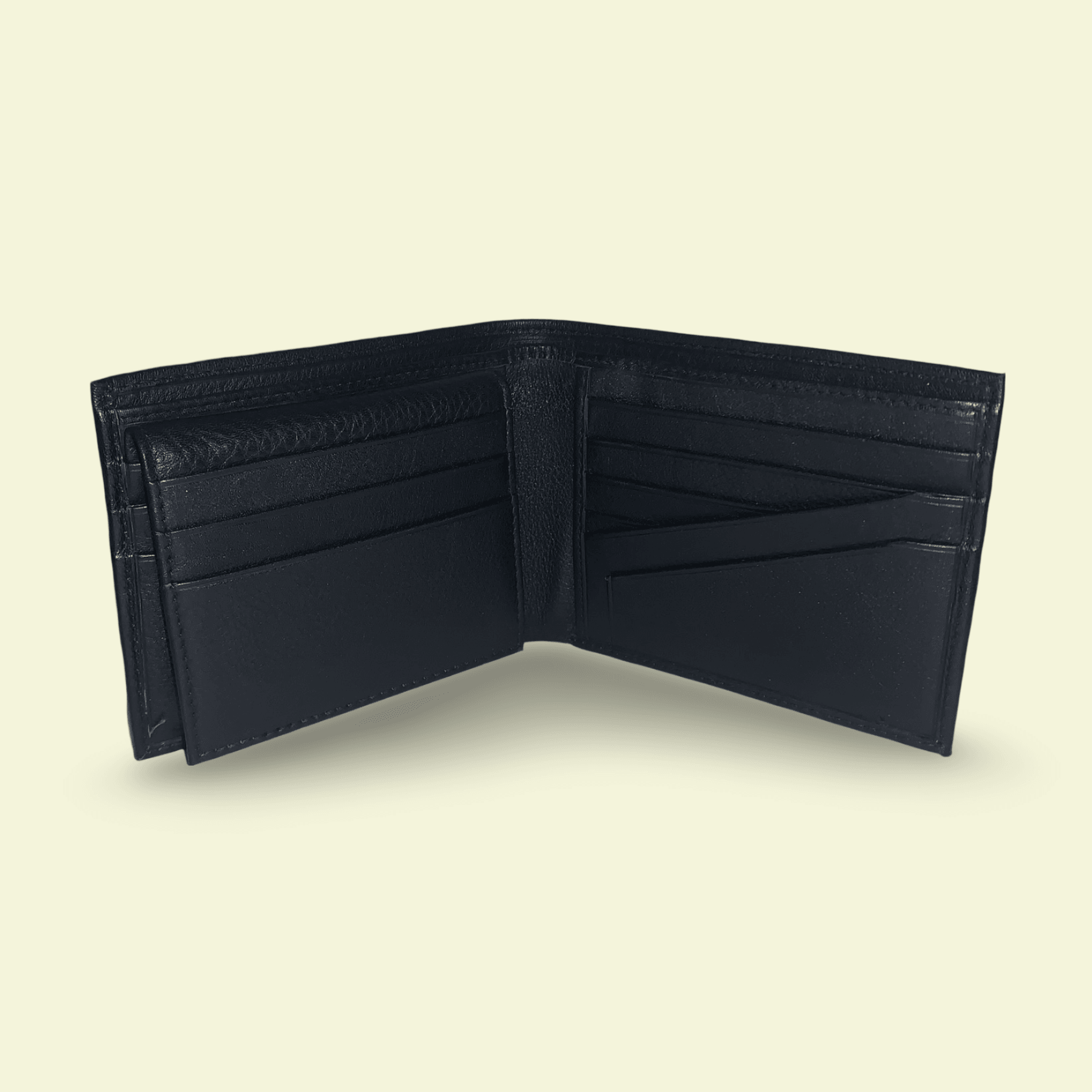 Alta Vita Bi-Fold Leather Black Wallet