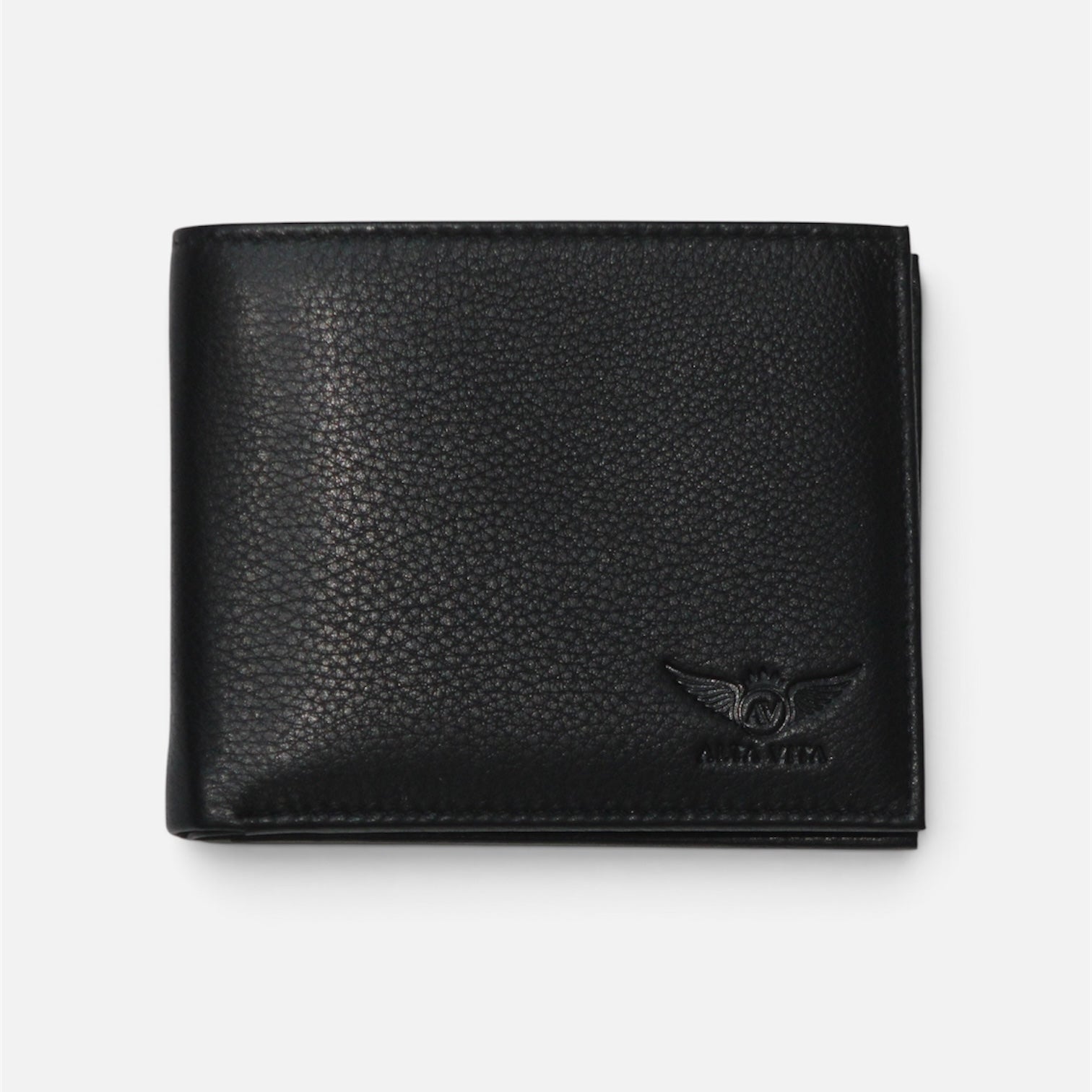 Alta Vita Bi-Fold Leather Black Wallet