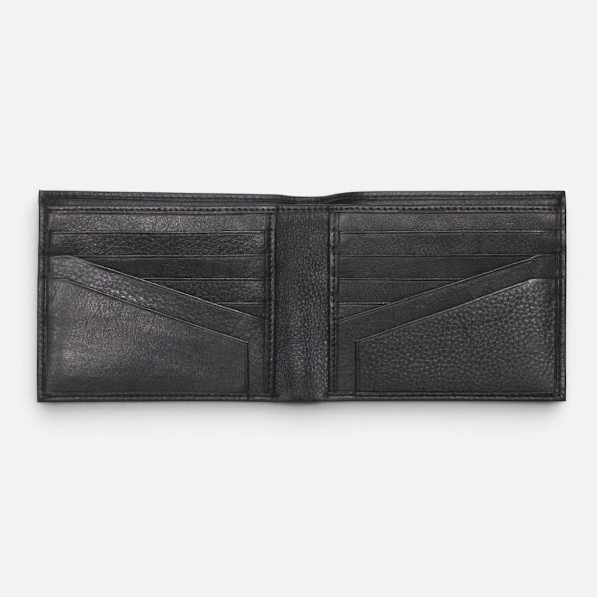 Alta Vita Bi-Fold Leather Black Wallet
