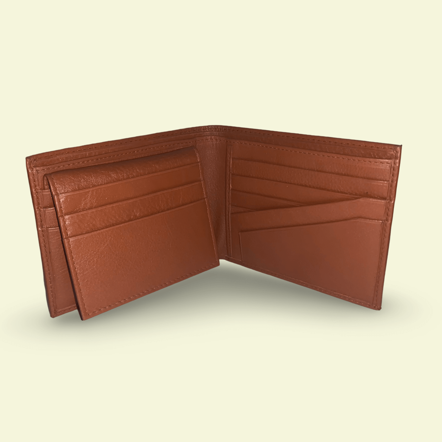 Alta Vita Bi-Fold Leather Tan Wallet