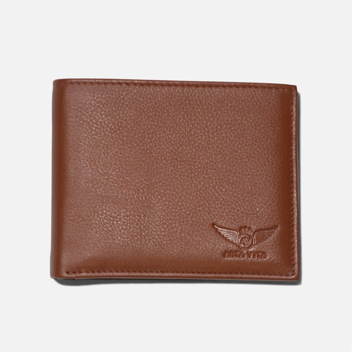Alta Vita Bi-Fold Leather Tan Wallet