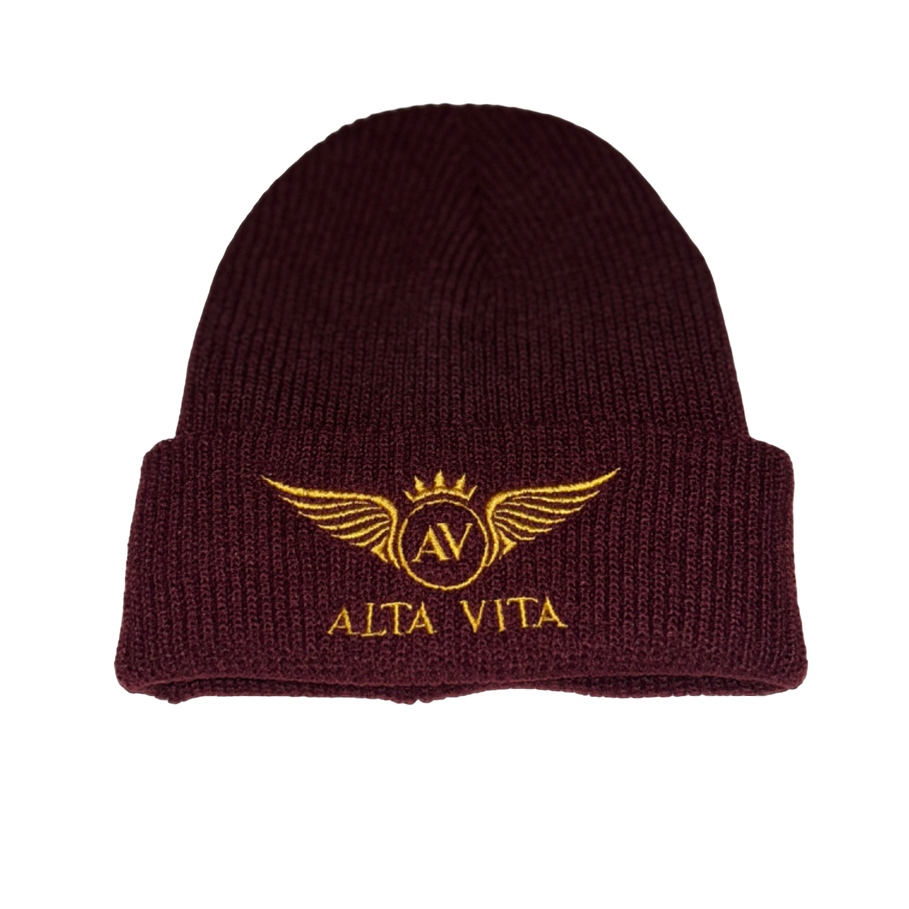 Alta Vita Mens Burgundy Beanie