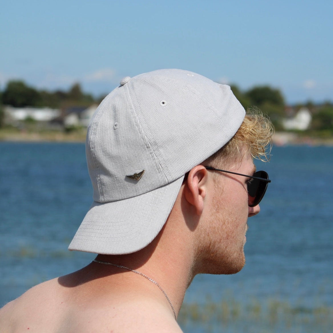 Alta Vita Grey Corduroy Cap