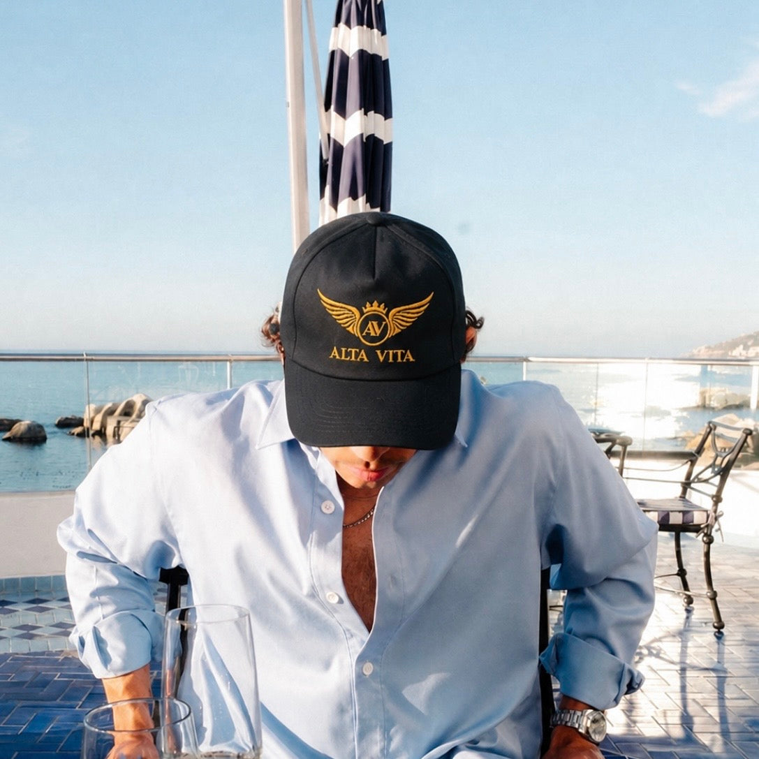 Alta Vita Mens Black Cap