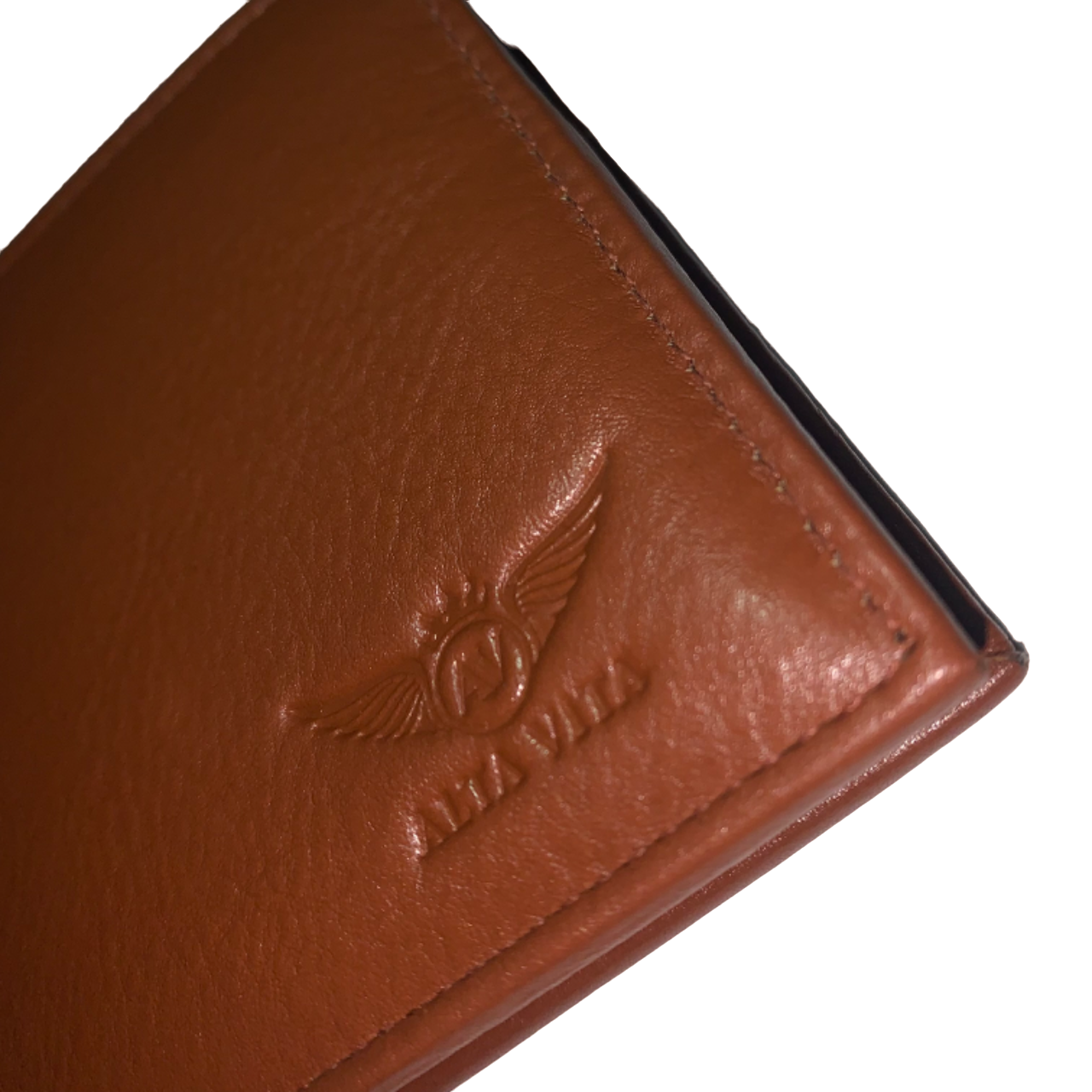 Alta Vita Bi-Fold Leather Tan Wallet