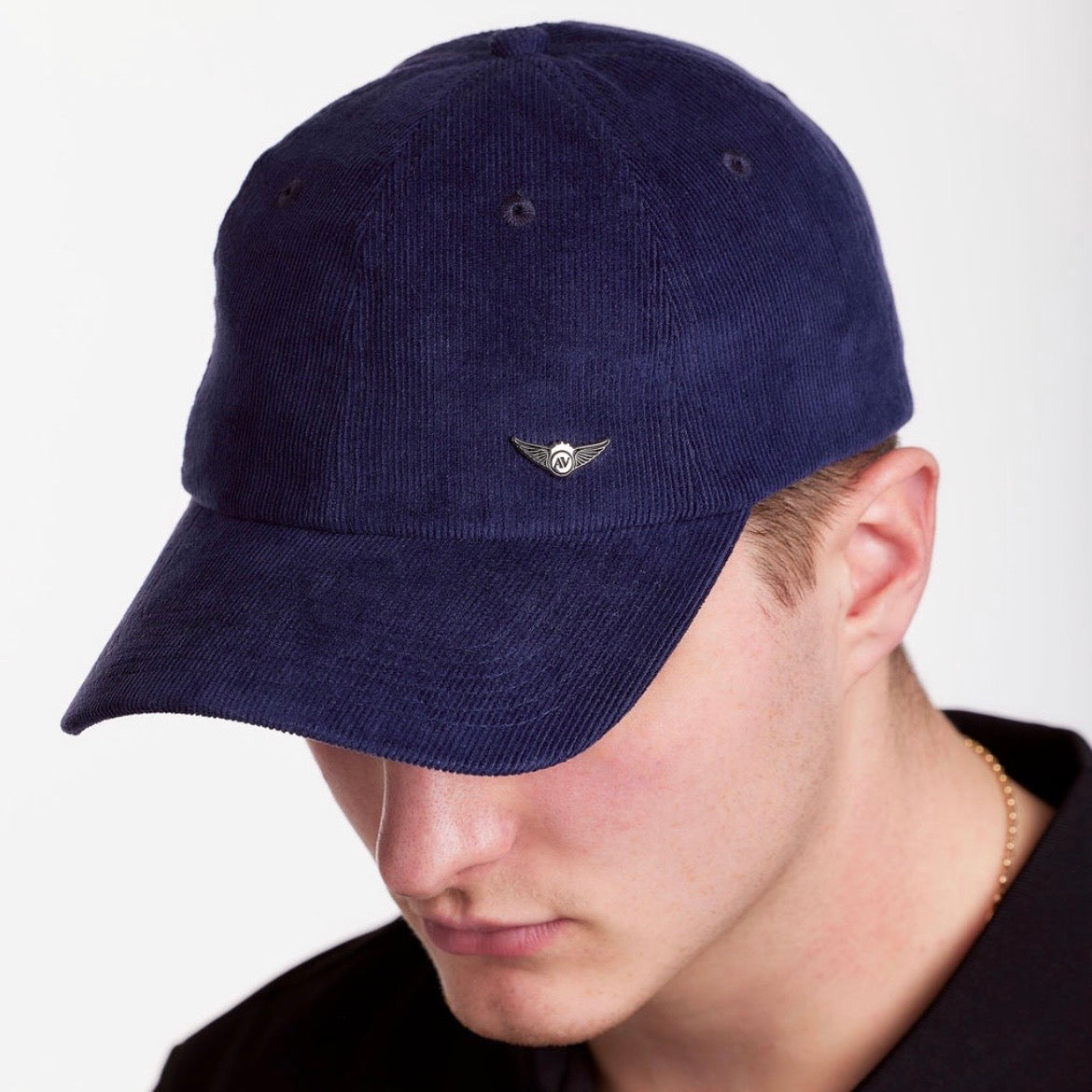 Alta Vita Navy Corduroy Cap