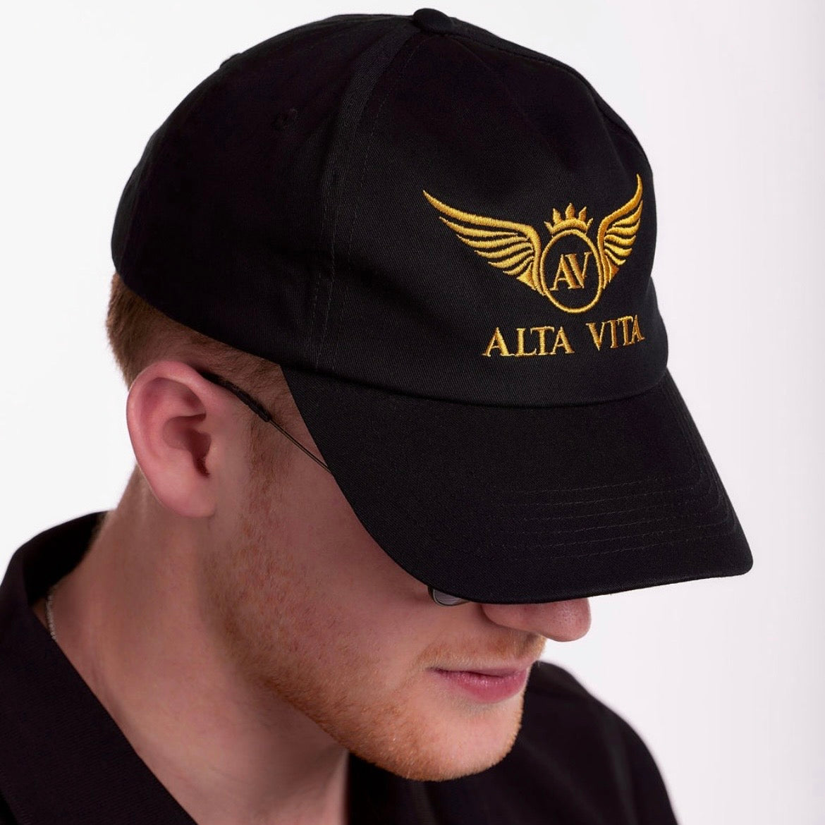 Alta Vita Mens Black Cap